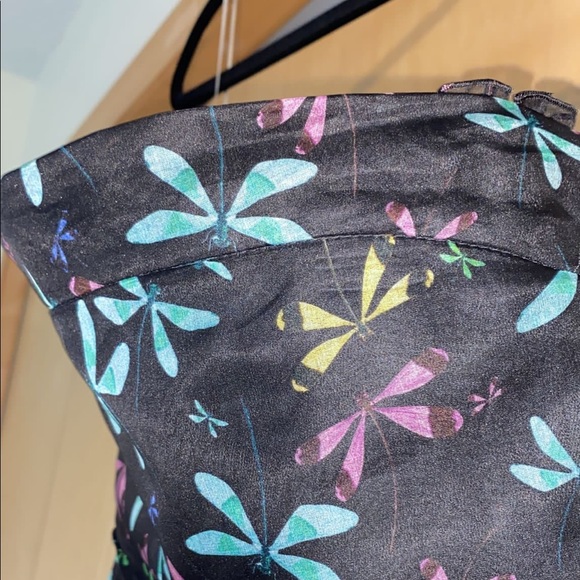 ROCHAS Strapless long dress - dragon fly pattern - Picture 15 of 16